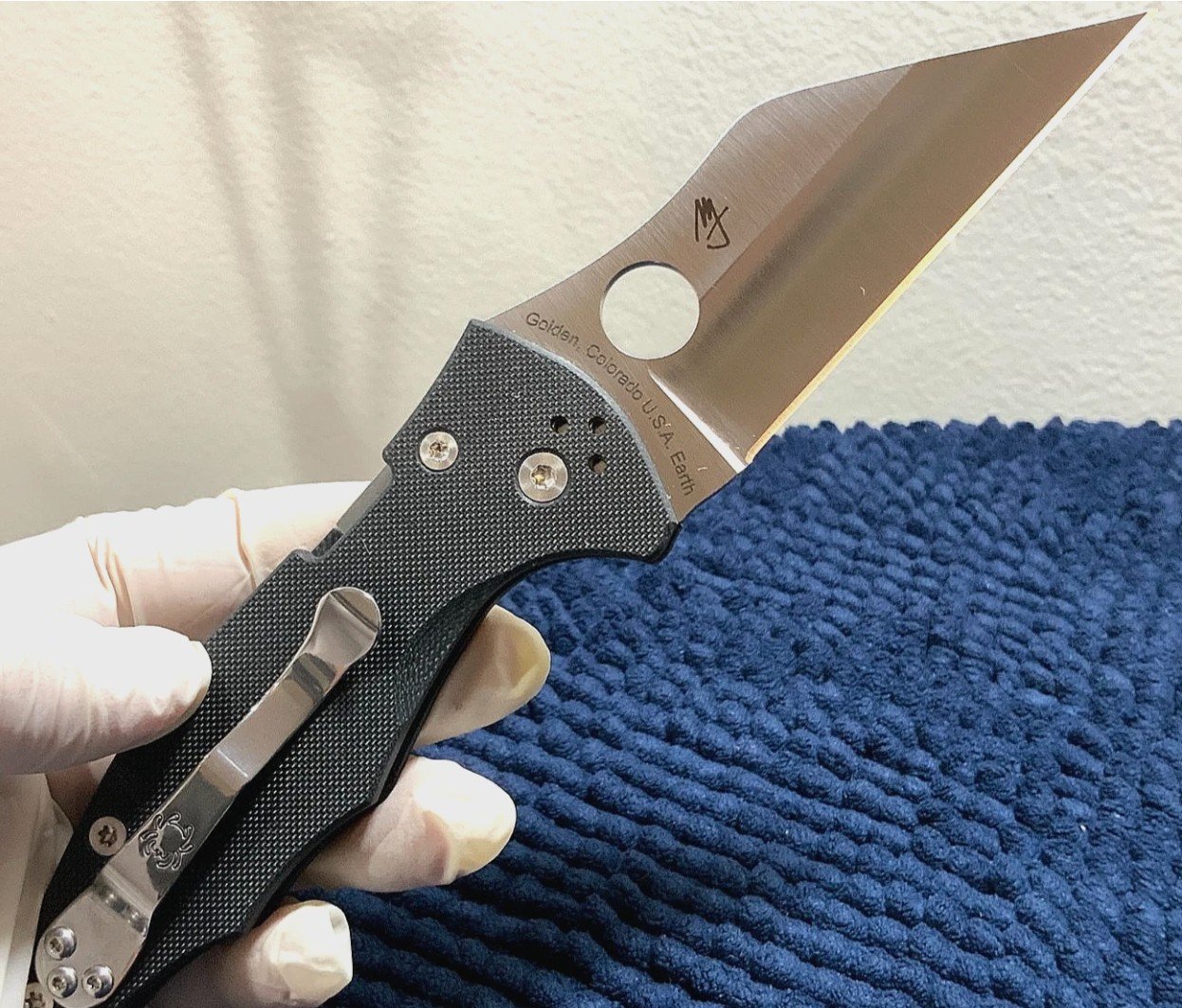 Spyderco YoJimbo *2* Crucible Wharncliffe (C85GP) Minimal Defense Folder Knife - Image 6