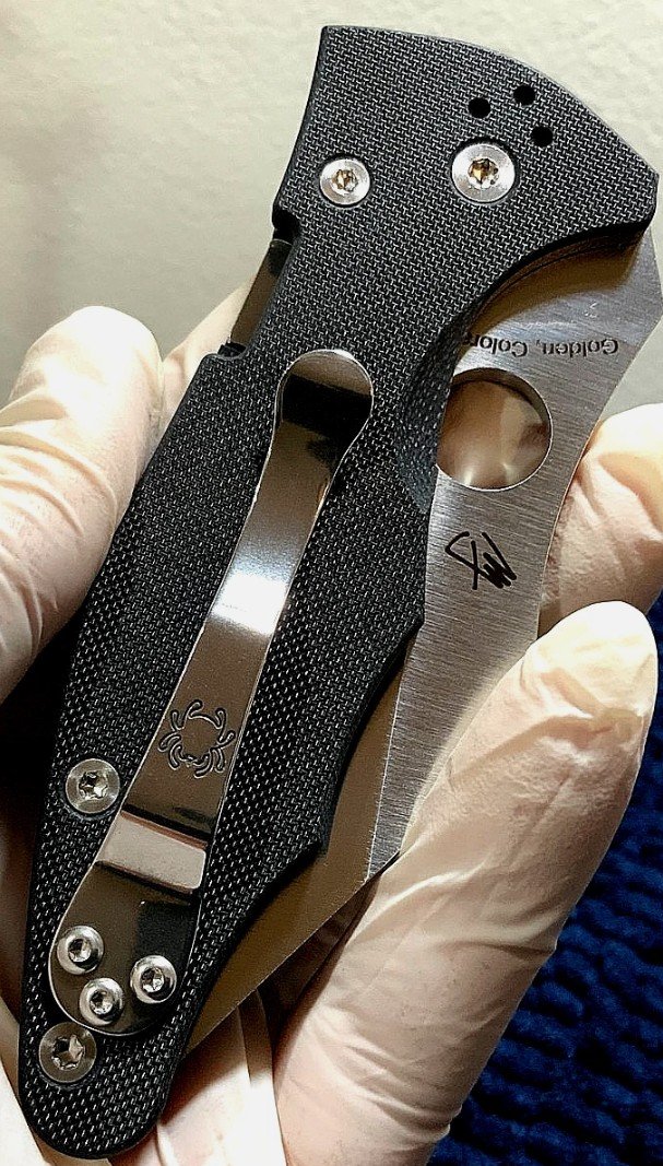 Spyderco YoJimbo *2* Crucible Wharncliffe (C85GP) Minimal Defense Folder Knife - Image 7