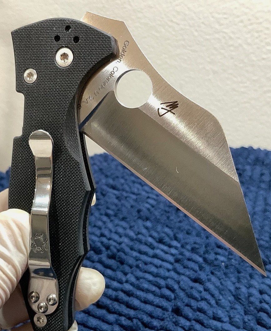 Spyderco YoJimbo *2* Crucible Wharncliffe (C85GP) Minimal Defense Folder Knife - Image 8