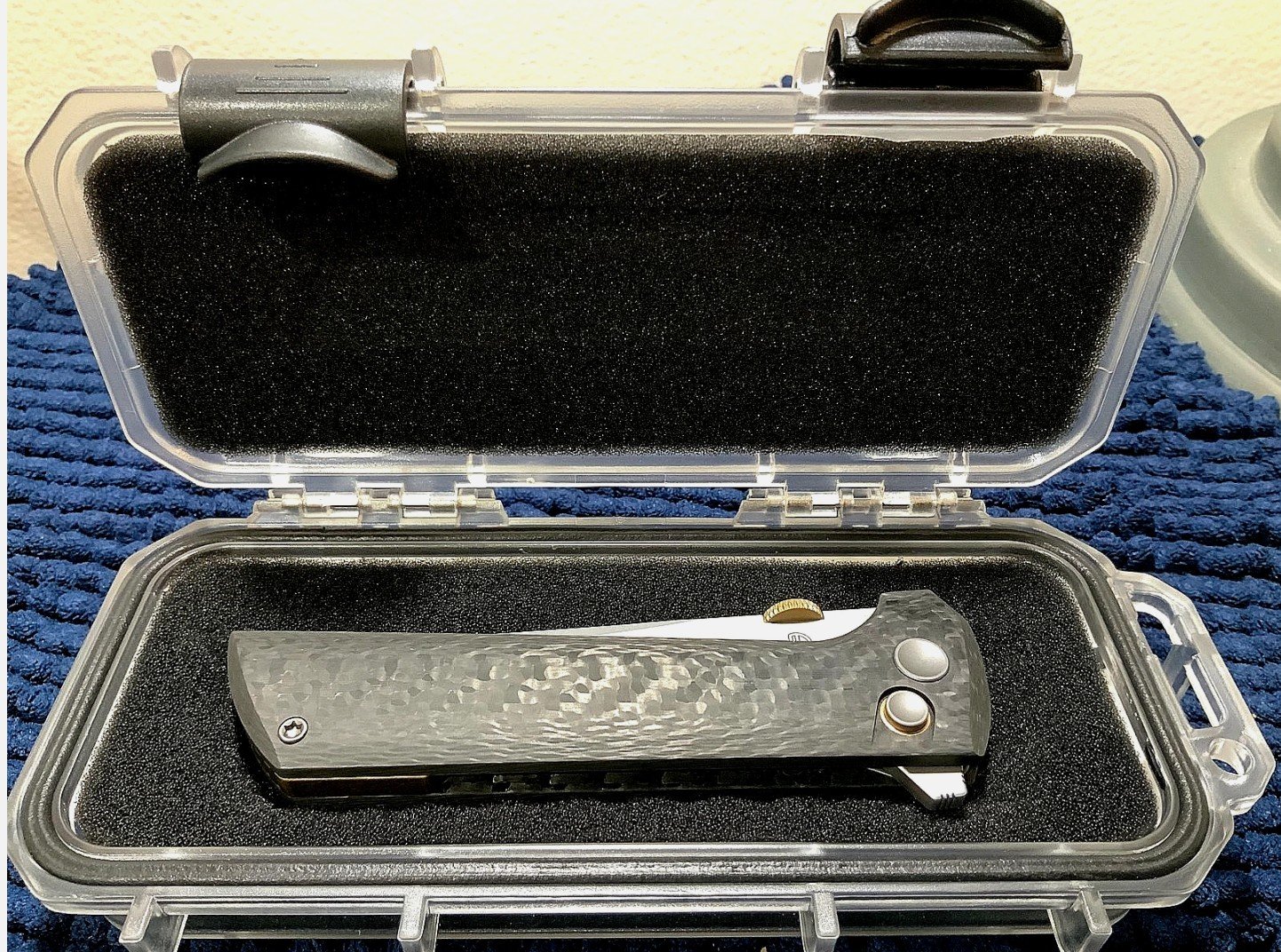 NMB Chop 2 NMB2406C Hitachi San Mai Blade Tanto Gold Disk Opening Folding Knife - Image 9