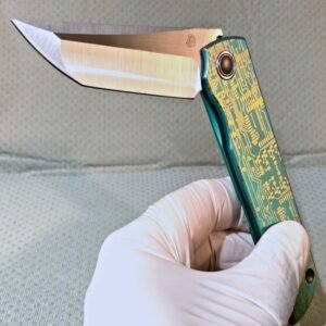 NMB *ZEN* Titanium Teal Handle NMB2414AZDA San Mai ZDP-189 Blade Kickstop Knife