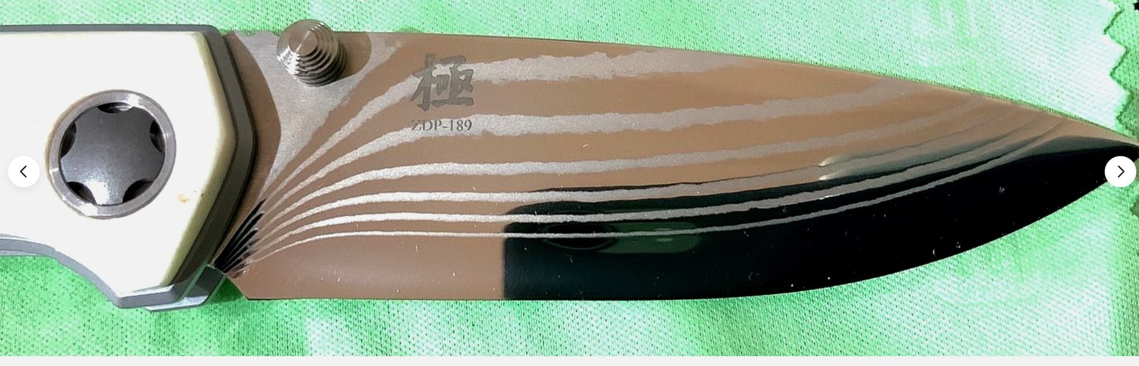 NMB (WHITE BONE) NMB2528CB Ultimate Hitachi ZDP-189 Damascus Pocket Knife - Image 2